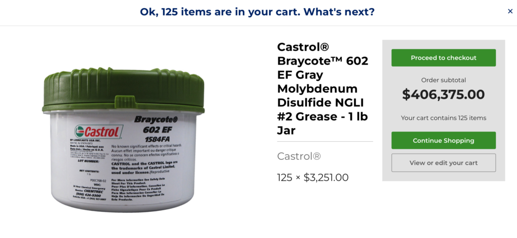 Castrol Braycote 602 Ef Gray Molybdenum Disulfide Ngli 2 Grease 1 Lb Jar